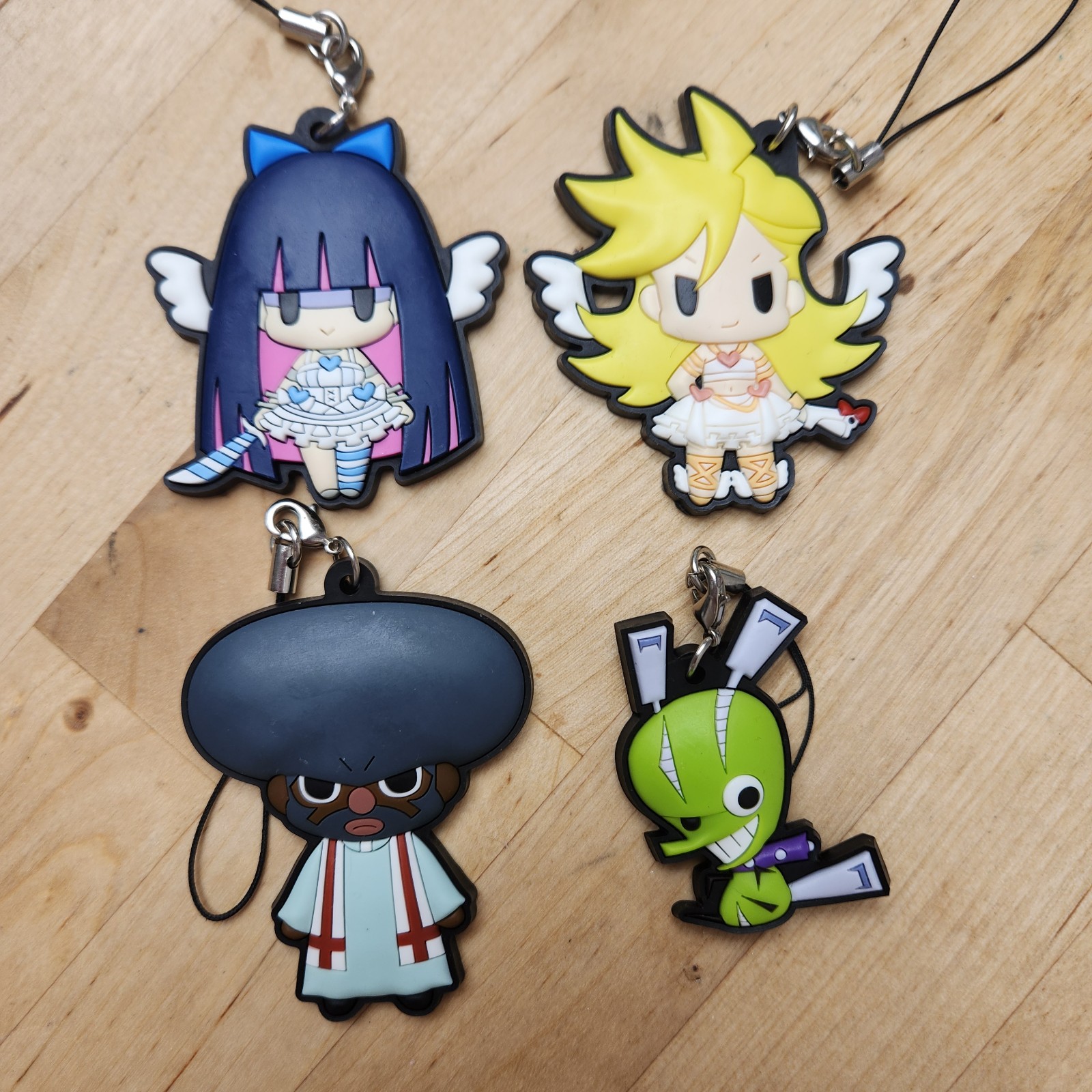Angel Panty and Stocking with Garterbelt Gainax anime rubber charm lot