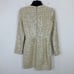 Gianni Bini Lissy Dress Tweed Long Sleeve Button Sequin Beige Preppy US 2 NWT
