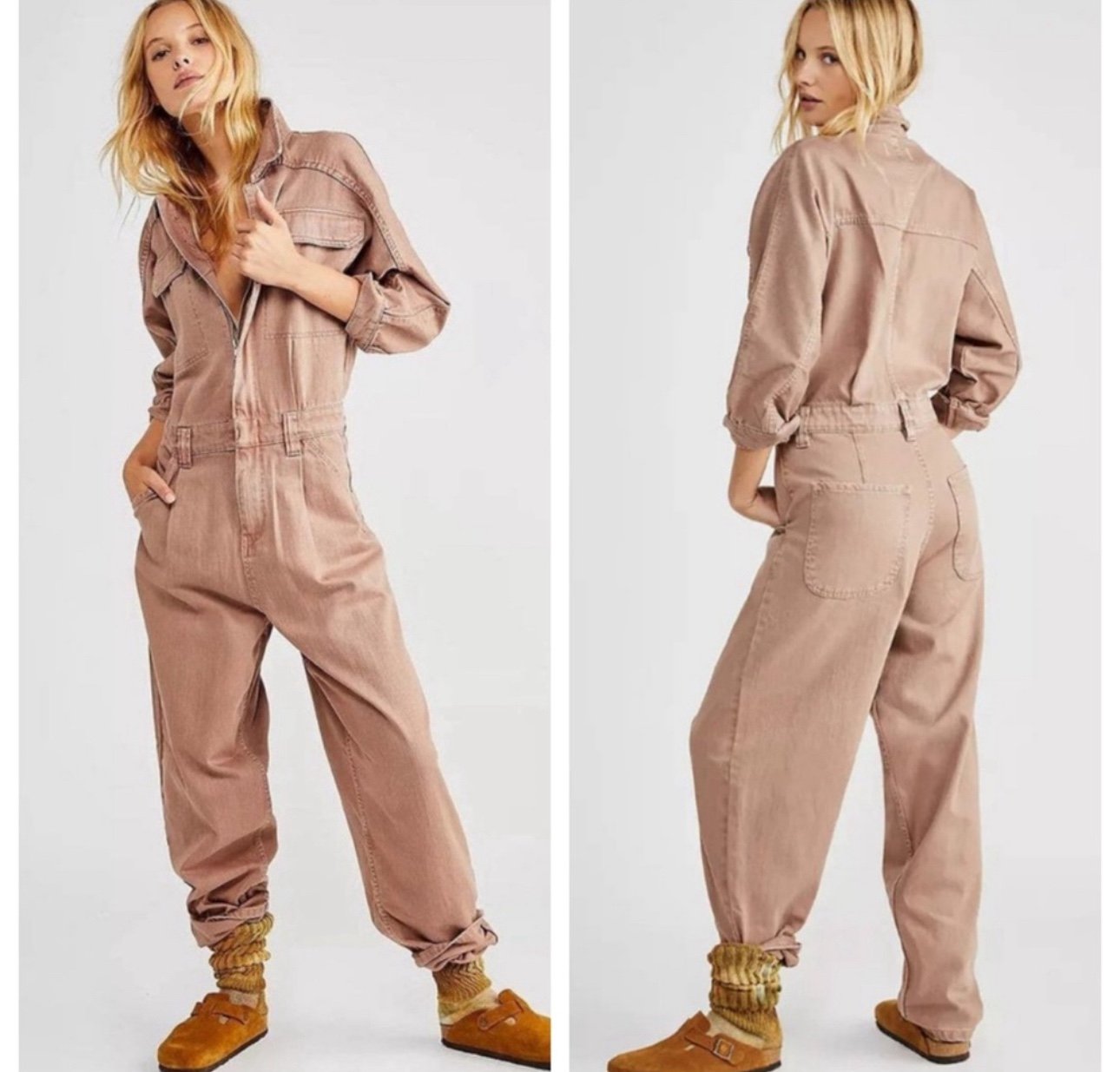 Free People Sammie Denim Coverall Jumpsuit XS NEW