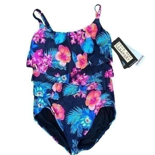Coco Reef One-Piece Bathingsuit NWT Floral with Ruffles
