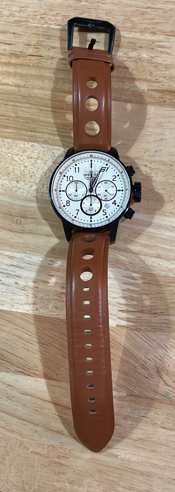 Invicta S1 Rally Quartz Leather Watch