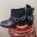 Sam Edelman Leather Bellamie Boot Black Moto Western Ankle Boots Size 7M NEW!