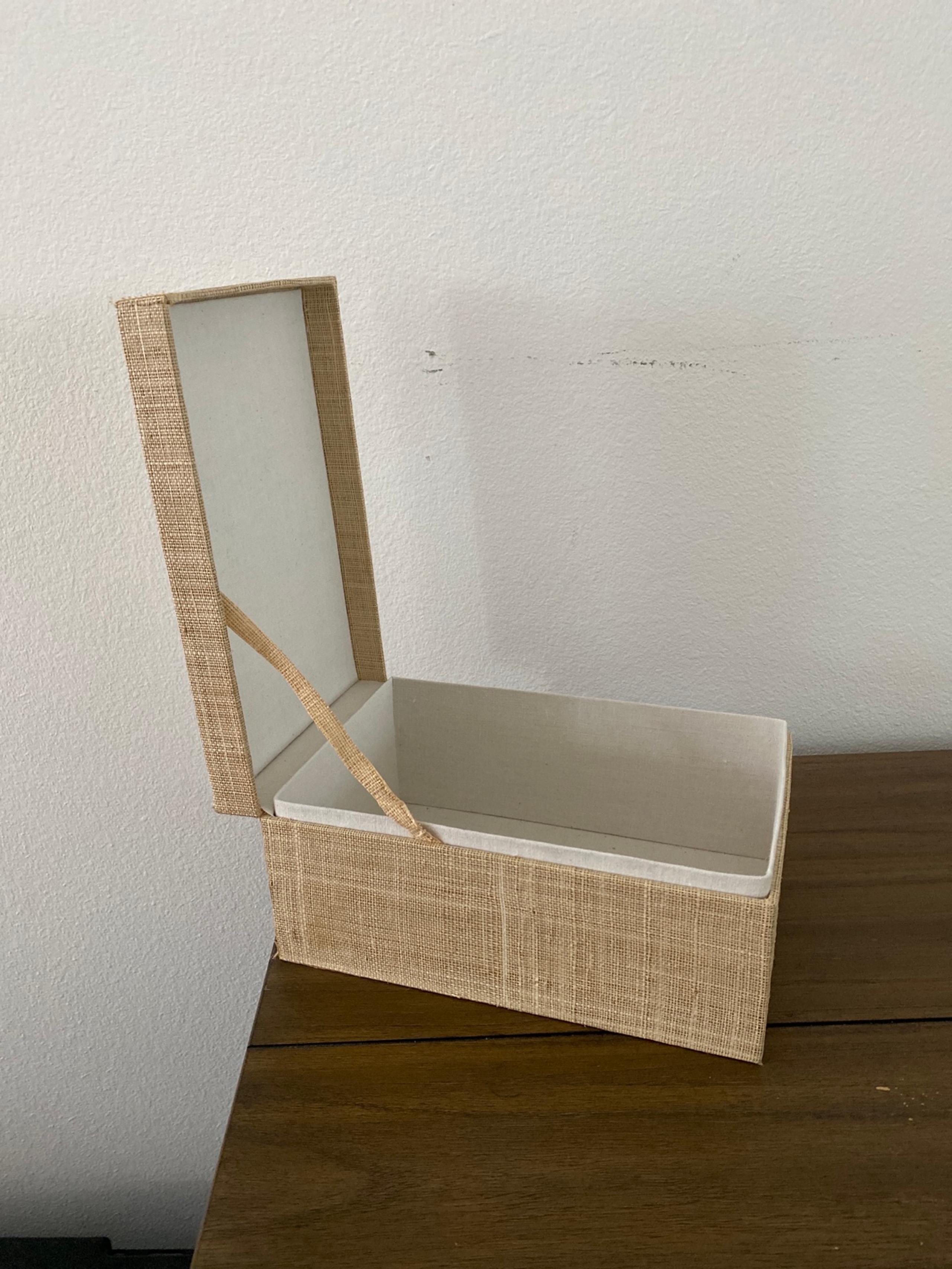Crate & Barrel Cream storage box