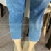 ✨Hollister raw hem distressed capri cropped blue jeans 7