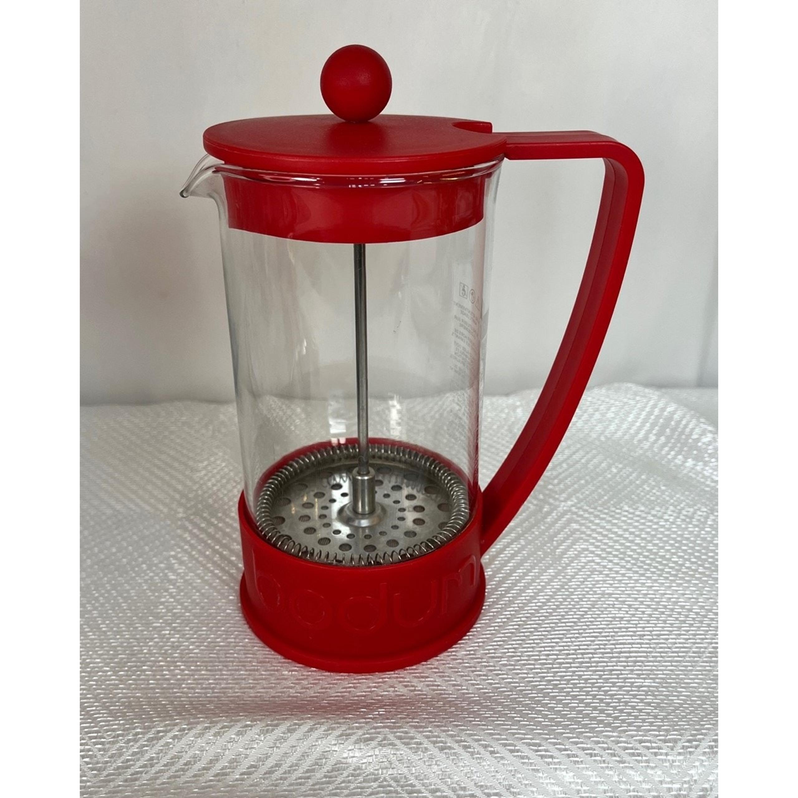 Bodum Brazil French Press Coffee Maker Red 34 Ounce 1 Liter Preowned