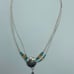 vintage native liquid silver turquoise buffalo bone heishi eagle concho necklace