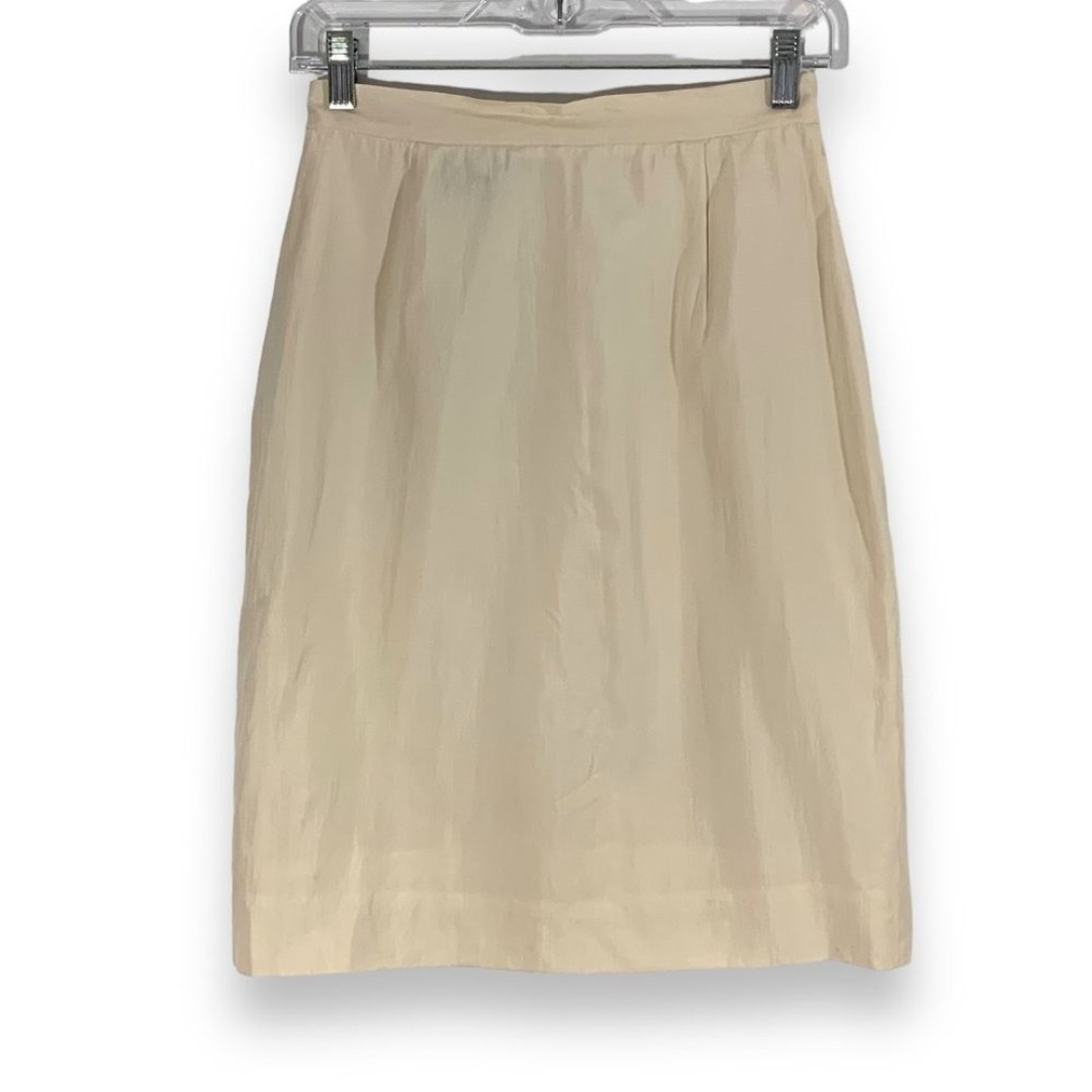Vintage Ralph Lauren Purple Label Off White Silk Skirt