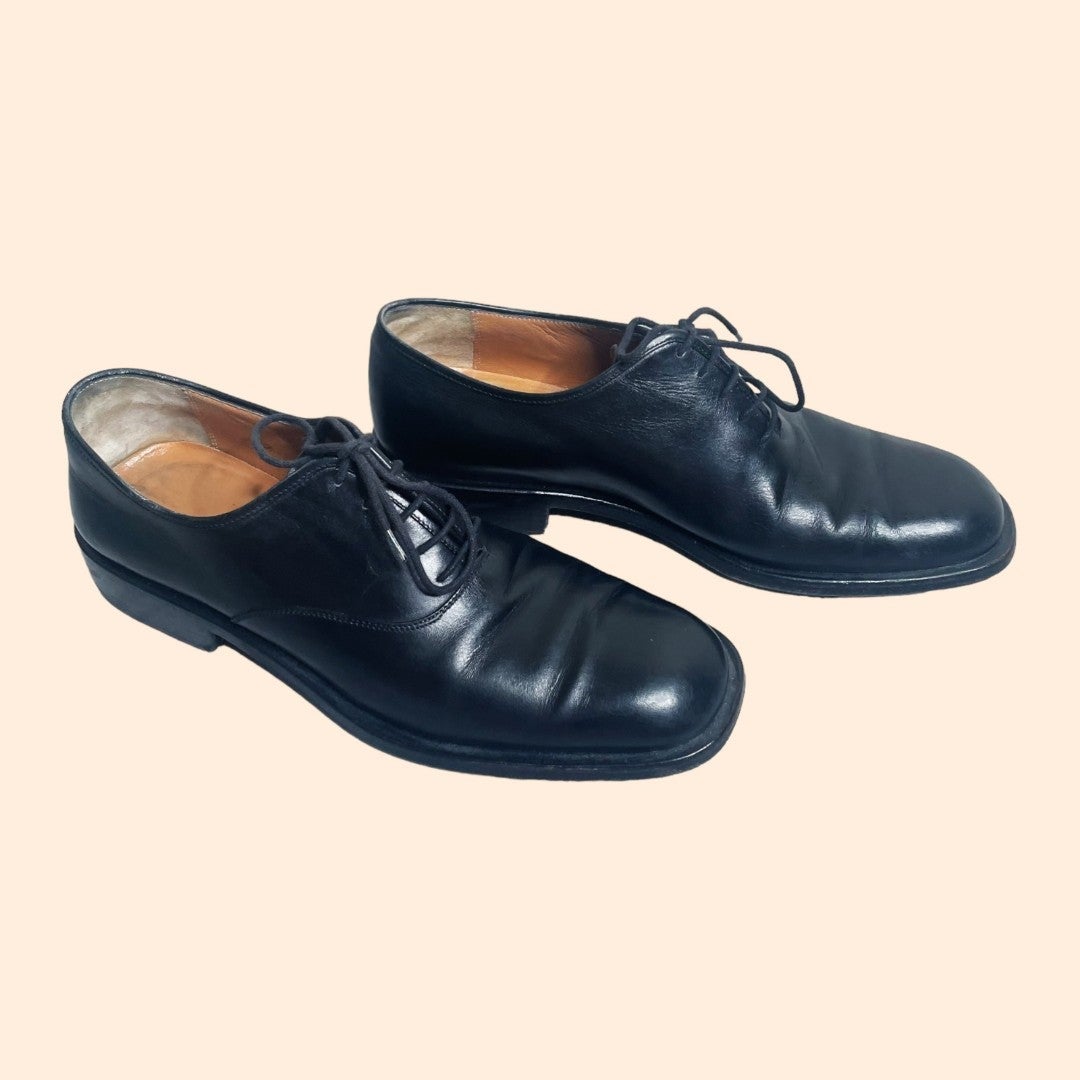 Salvatore Ferragamo Black Leather Dress Shoes