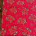 Vtg mid Century red rectangle Christmas tablecloth with poinsettias print