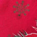 Vtg mid Century red rectangle Christmas tablecloth with poinsettias print