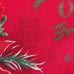 Vtg mid Century red rectangle Christmas tablecloth with poinsettias print