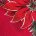 Vtg mid Century red rectangle Christmas tablecloth with poinsettias print