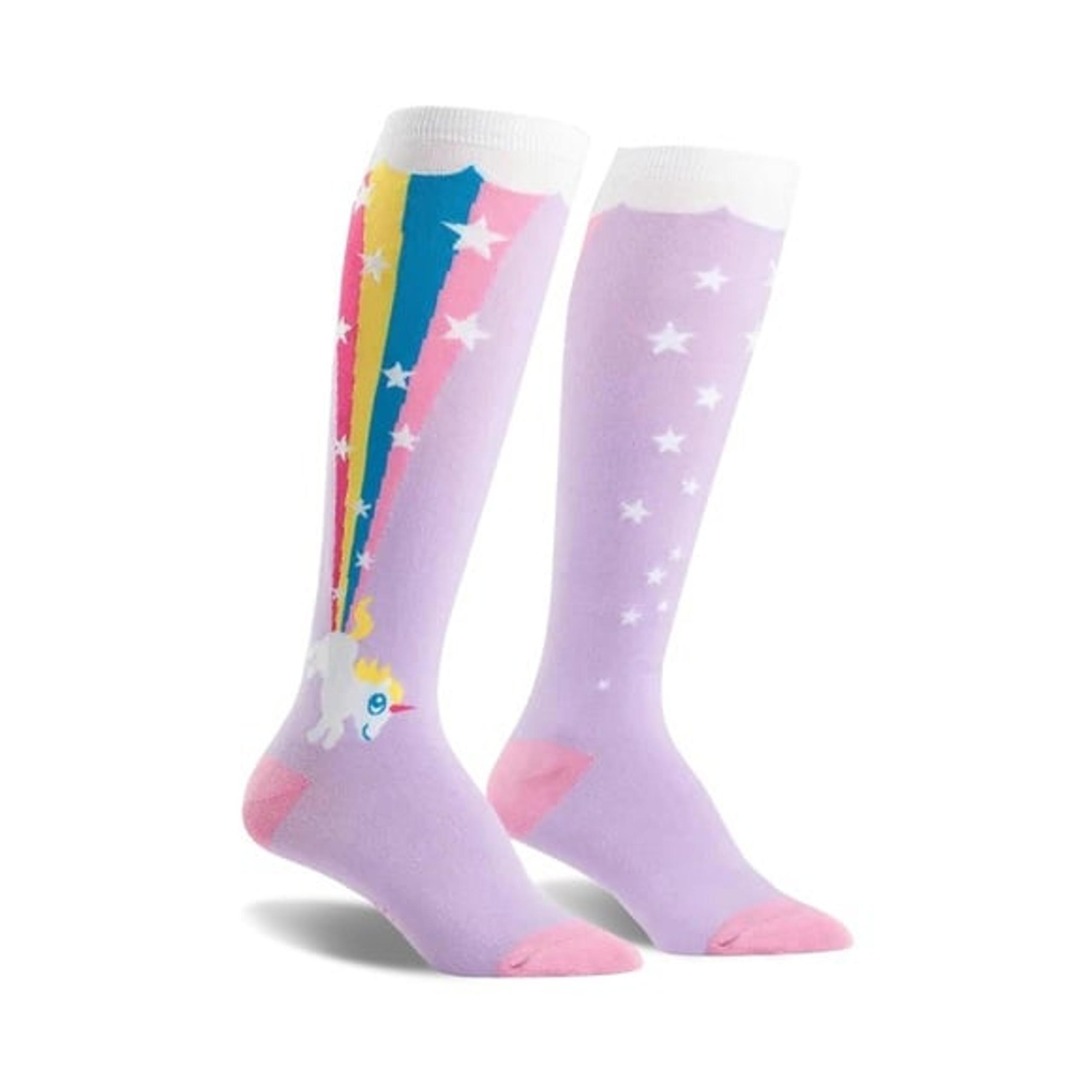 Sock It To Me Unicorn Rainbow Blast Knee High Stretch Sock Pride LGBTQ