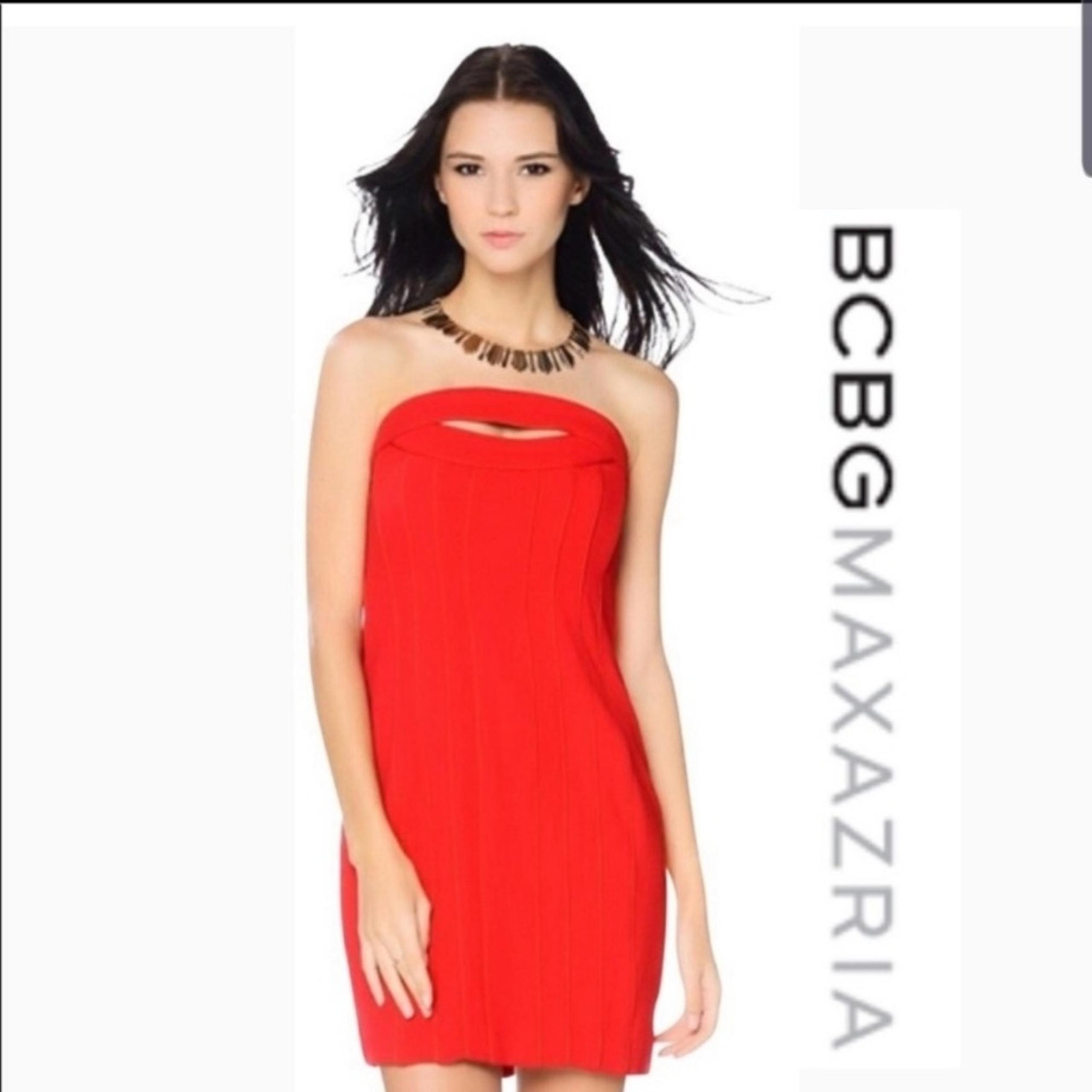 NWOT BCBG "Jean" Strapless Red Mini Party, Christmas Dress