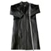 Vintage 90s Greg Bell Genuine Leather Coat Embossed & Trimmed Duster Size XL