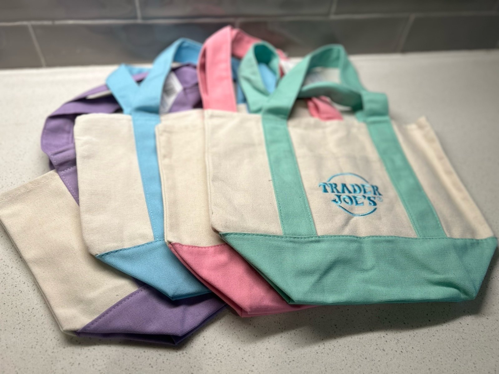 Trader joes mini canvas tote set
