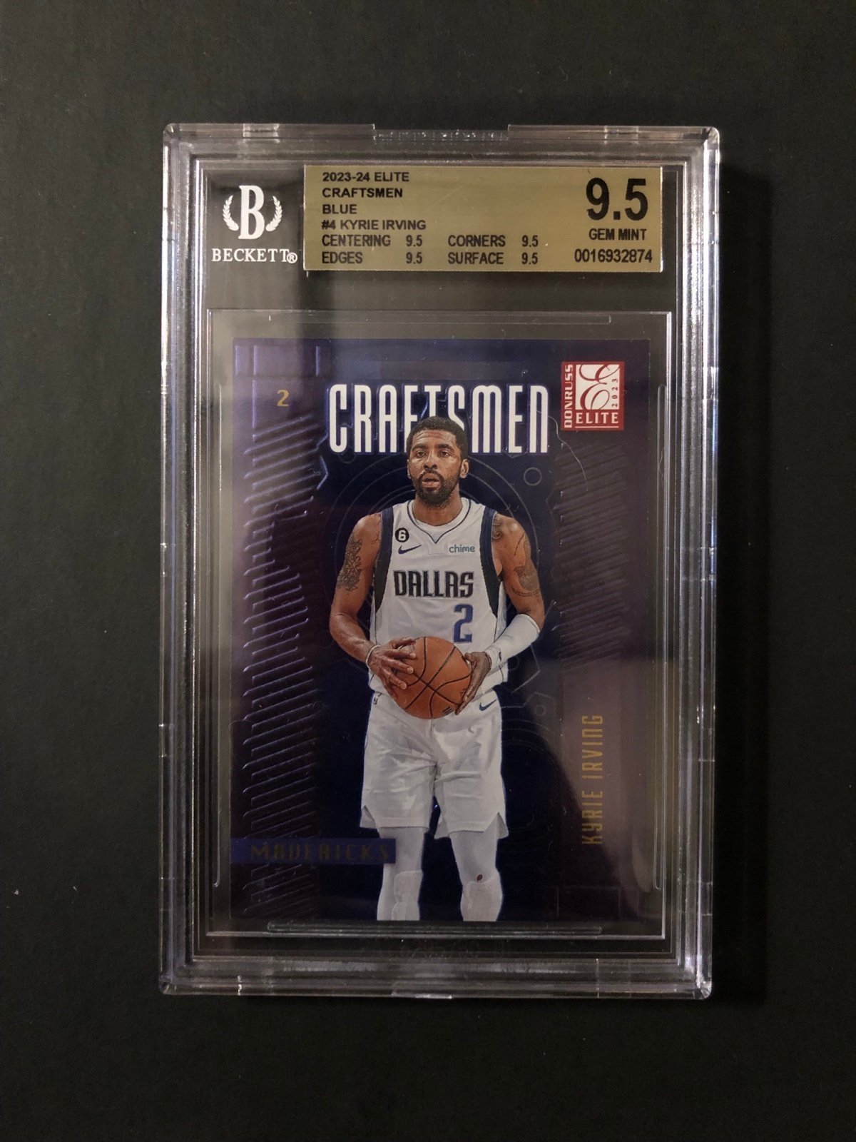 Kyrie Irving BGS 9.5 2023 Panini Blue Elite Craftsmen /99 Gem Mint