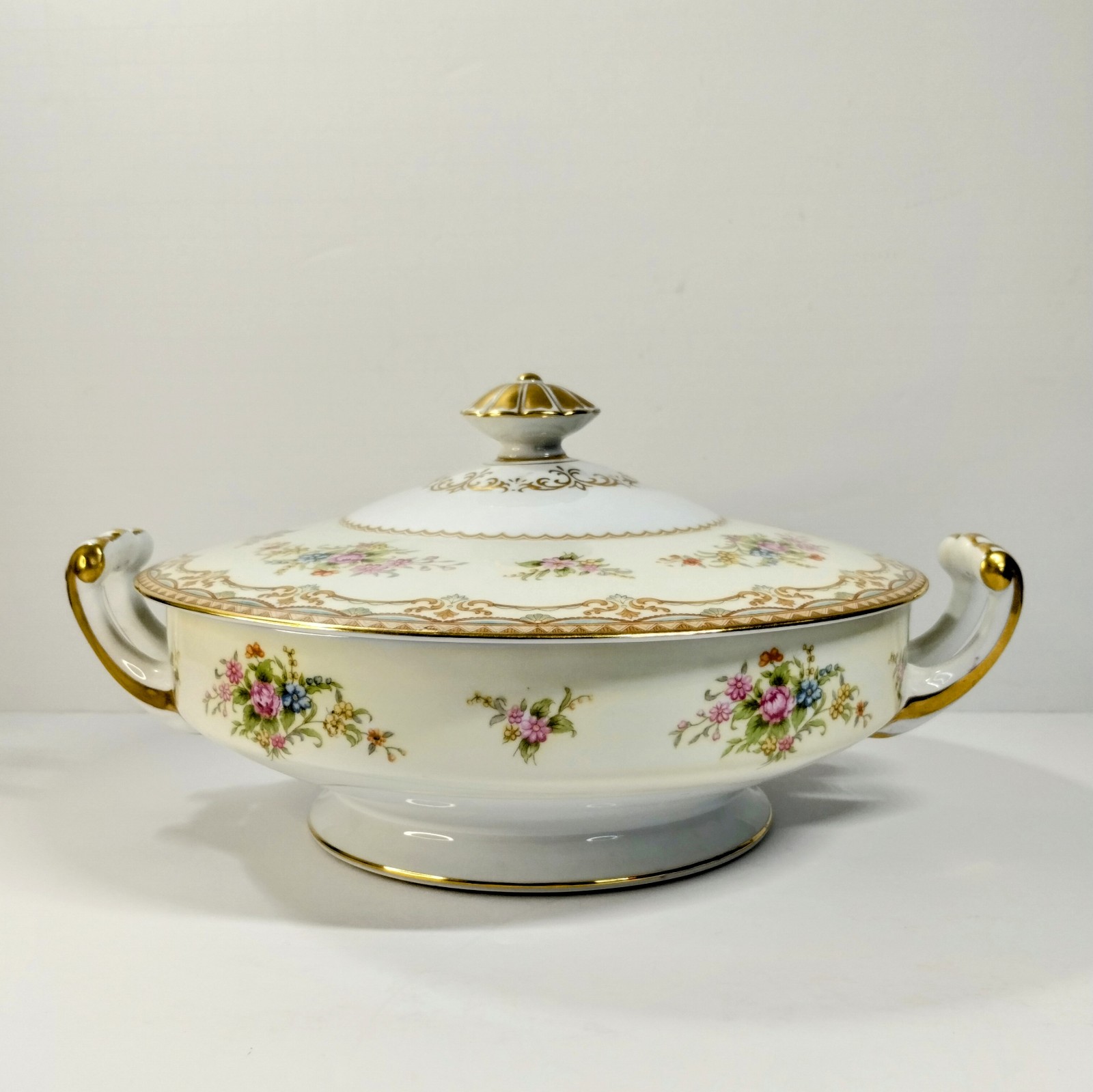 VTG Noritake China Serving Bowl Lid 4903 Sherwood Floral
