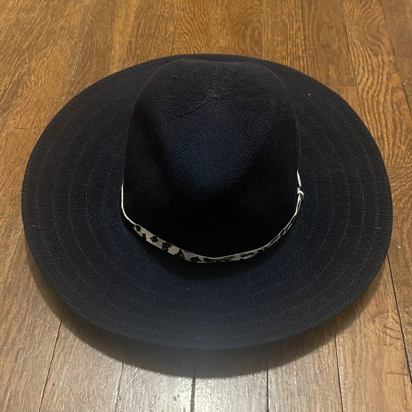 NWT Anthropologies Navy Blue Cotton Blend Cowboy Sun Hat