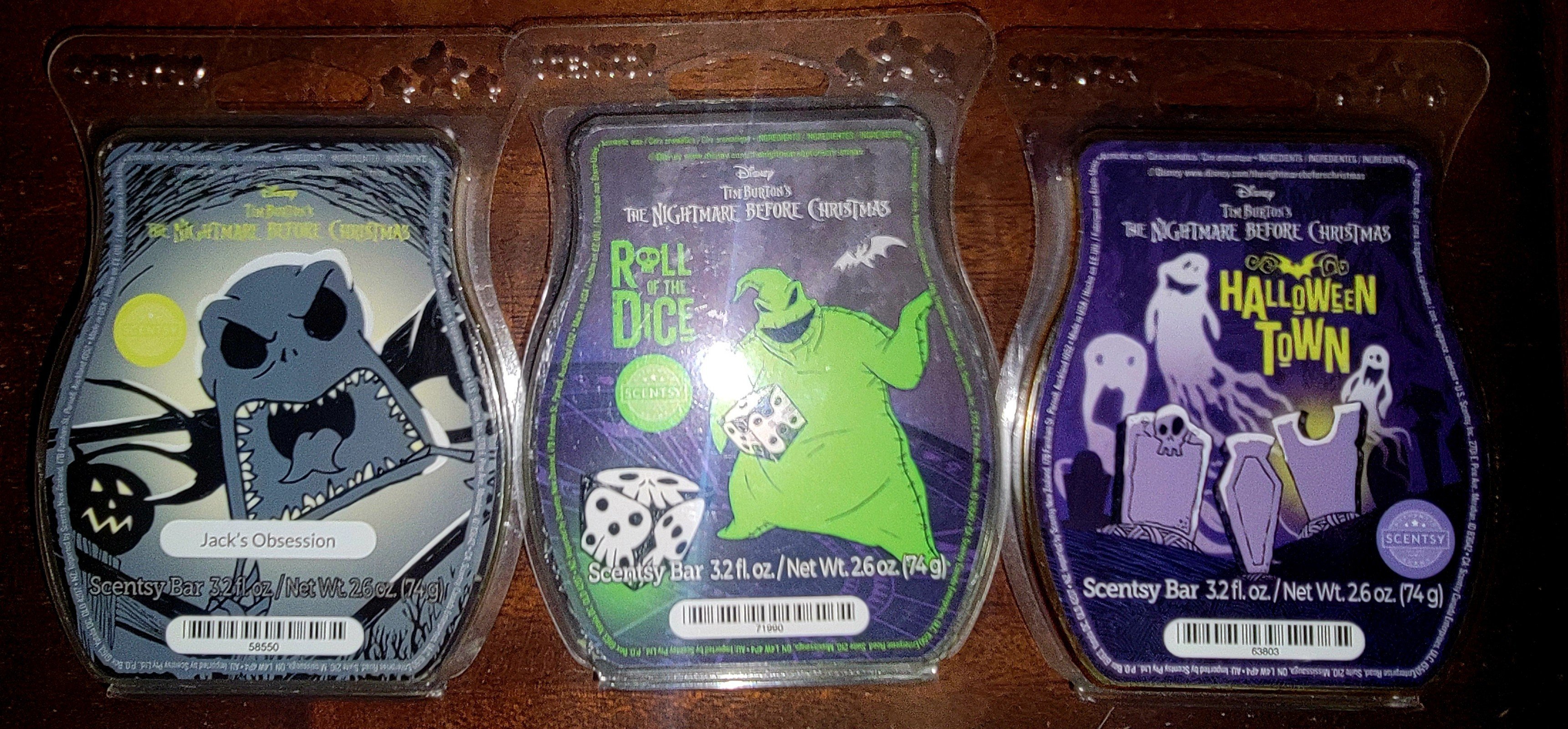 New Scentsy Halloween Nightmare Before Christmas Wax Melts 3 Bars