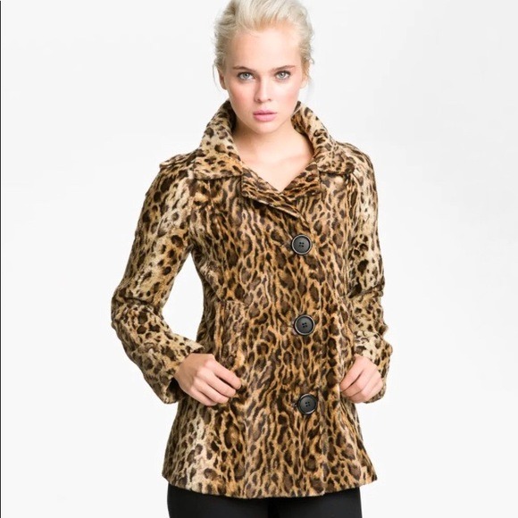 Bailey44 Felina Faux Fur Leopard Jacket Size Large