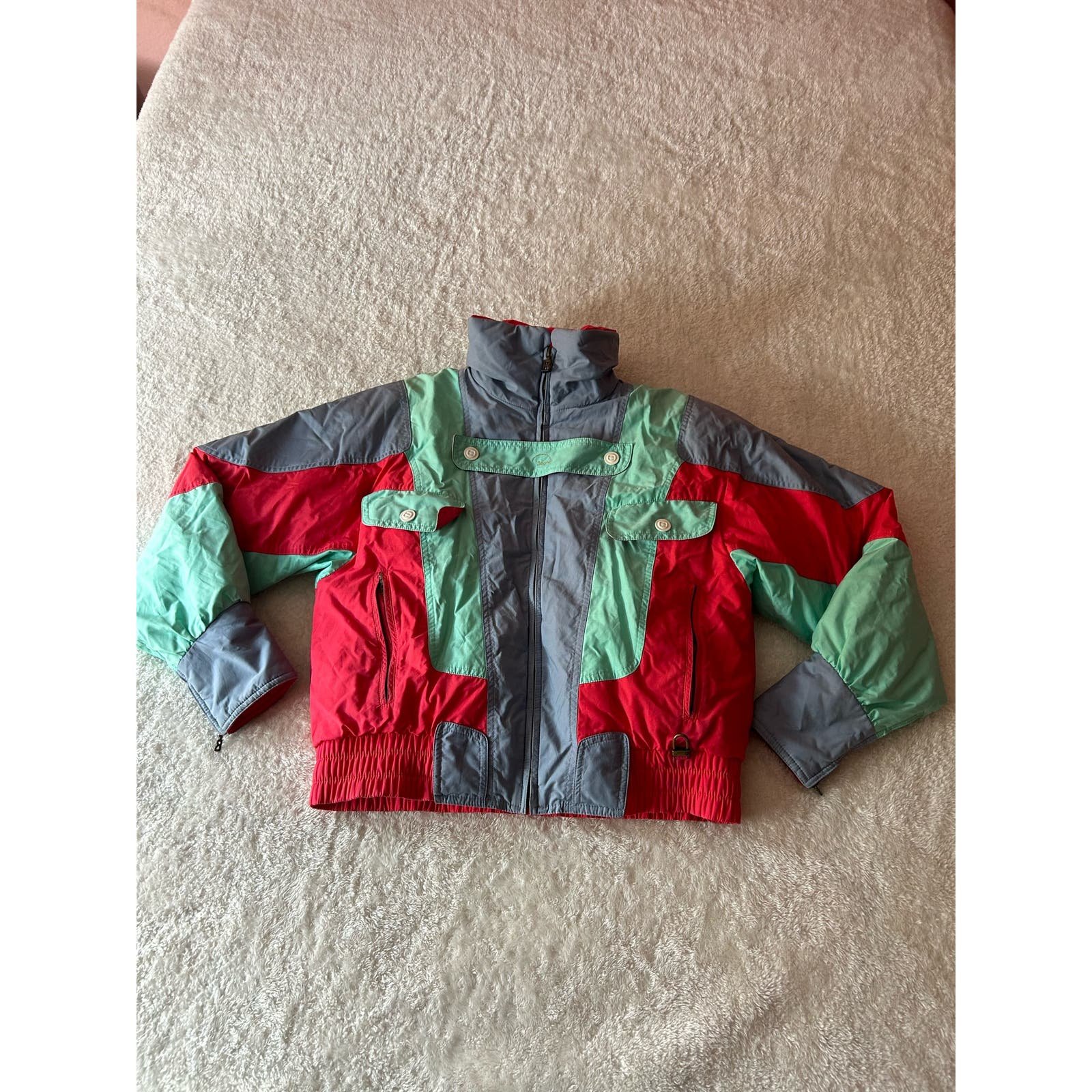 RARE VTG Bogner Colorful 80's Ski Jacket Size Small