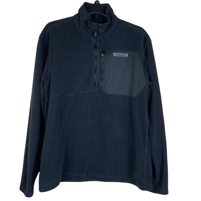 Timberland Mens half zip up sweatshirt black size Medium