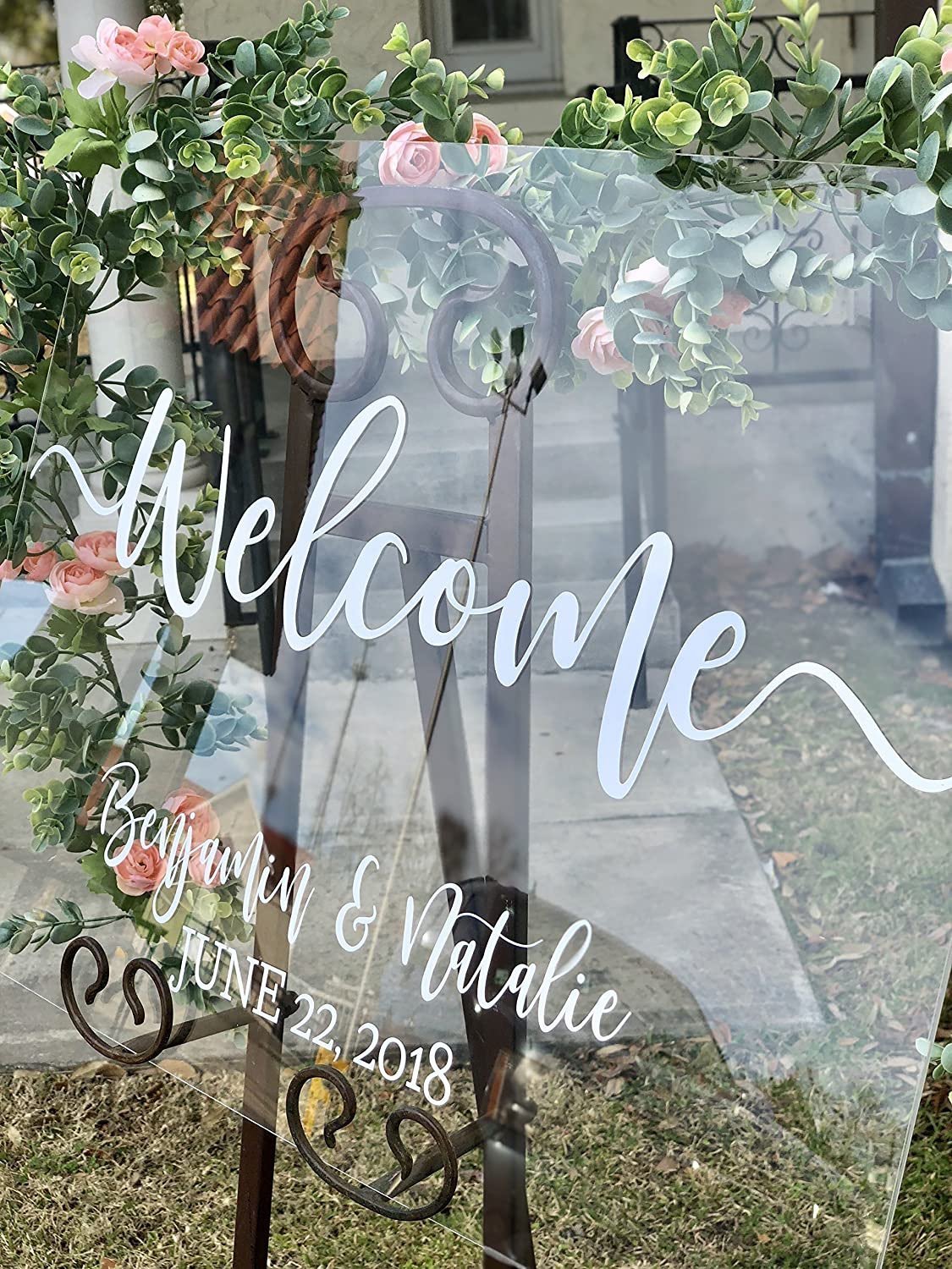 Custom acrylic wedding sign