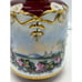 Antique Porcelain Perfume Bottle Decanter Hand Painted Floral Landscape Scene