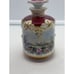 Antique Porcelain Perfume Bottle Decanter Hand Painted Floral Landscape Scene