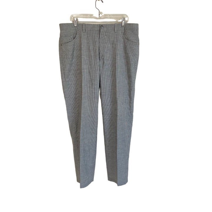 Jack Victor 55% Wool 45% Cotton Dress Pants Mens Size 37 X 30 Gray Stripe