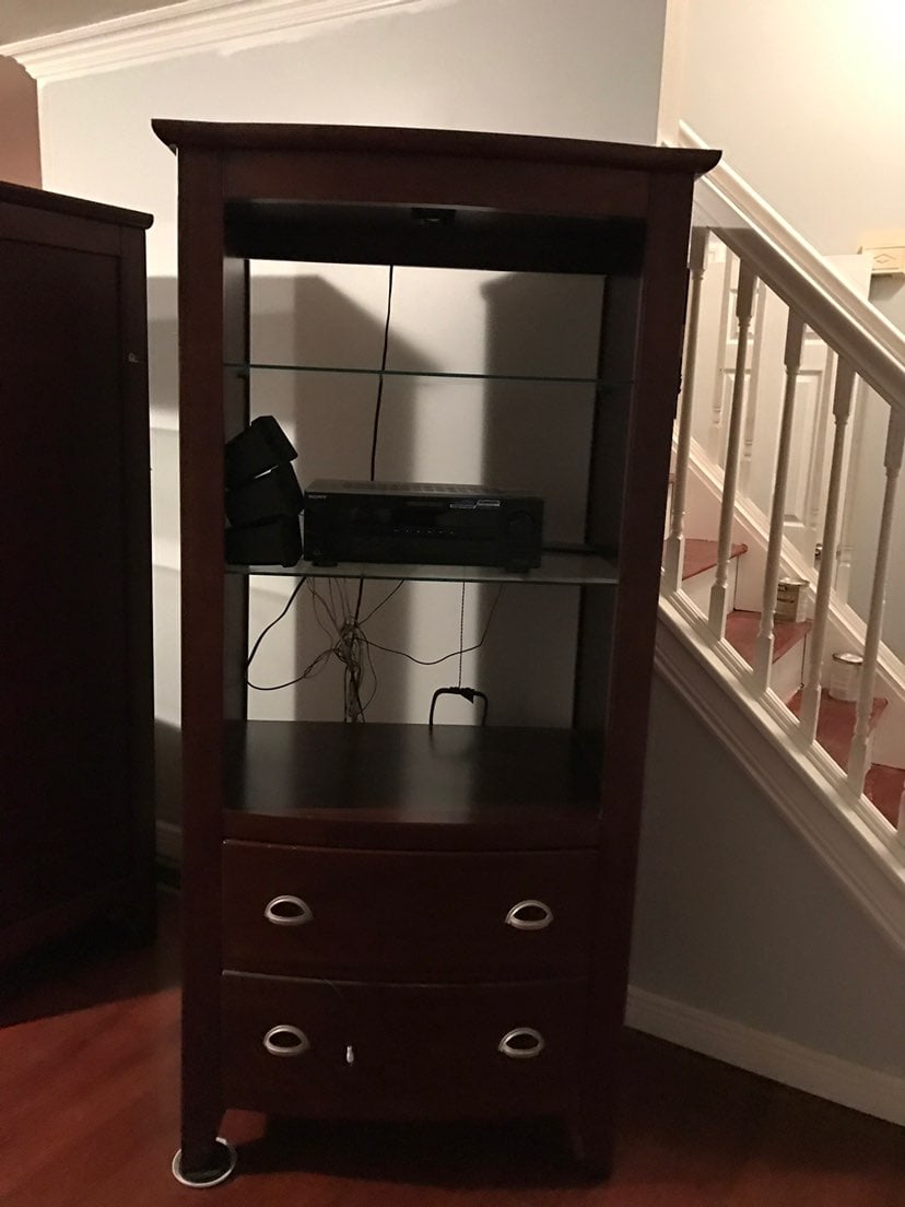 Cherry wood book shelf