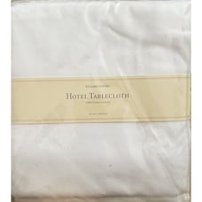 Williams Sonoma 70 X 108 Hotel Tablecloth Ivory 100% Cotton Machine Washable .