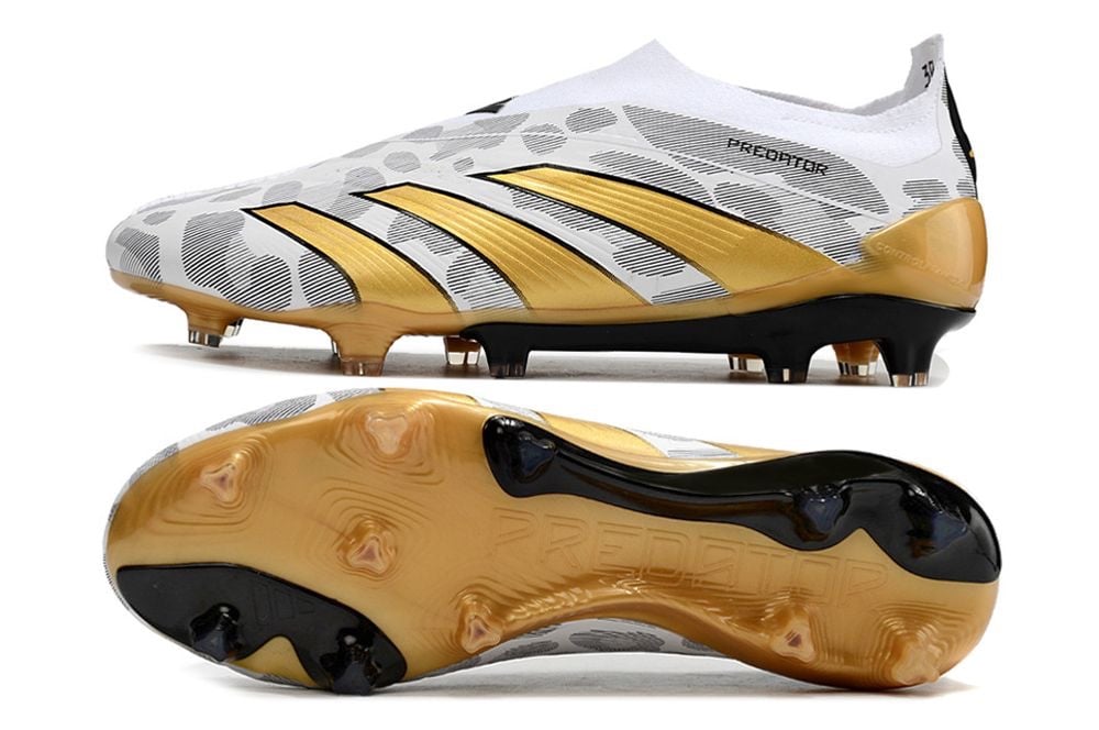Adidas Predator Elite Laceless FG - White/Gold/Black (No Box