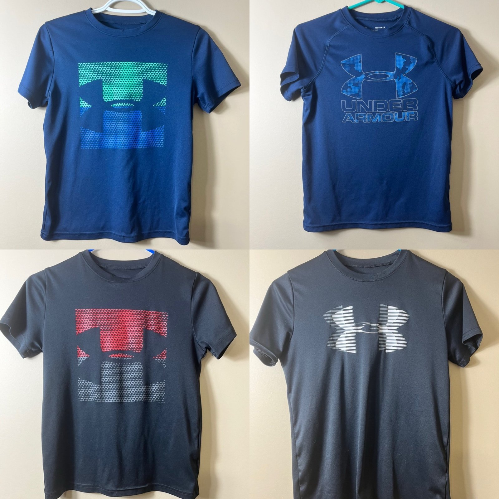 Under Armour Boys' Graphic T-Shirts - Set of 4 Size Medium