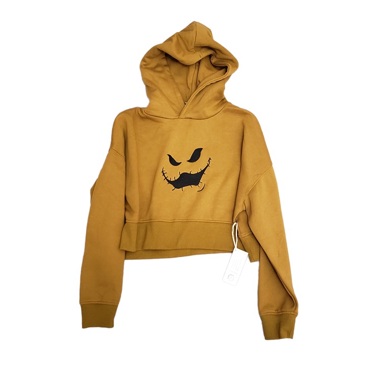 Nightmare Before Christmas Oogie Boogie Crop Hoodie Brown Size L