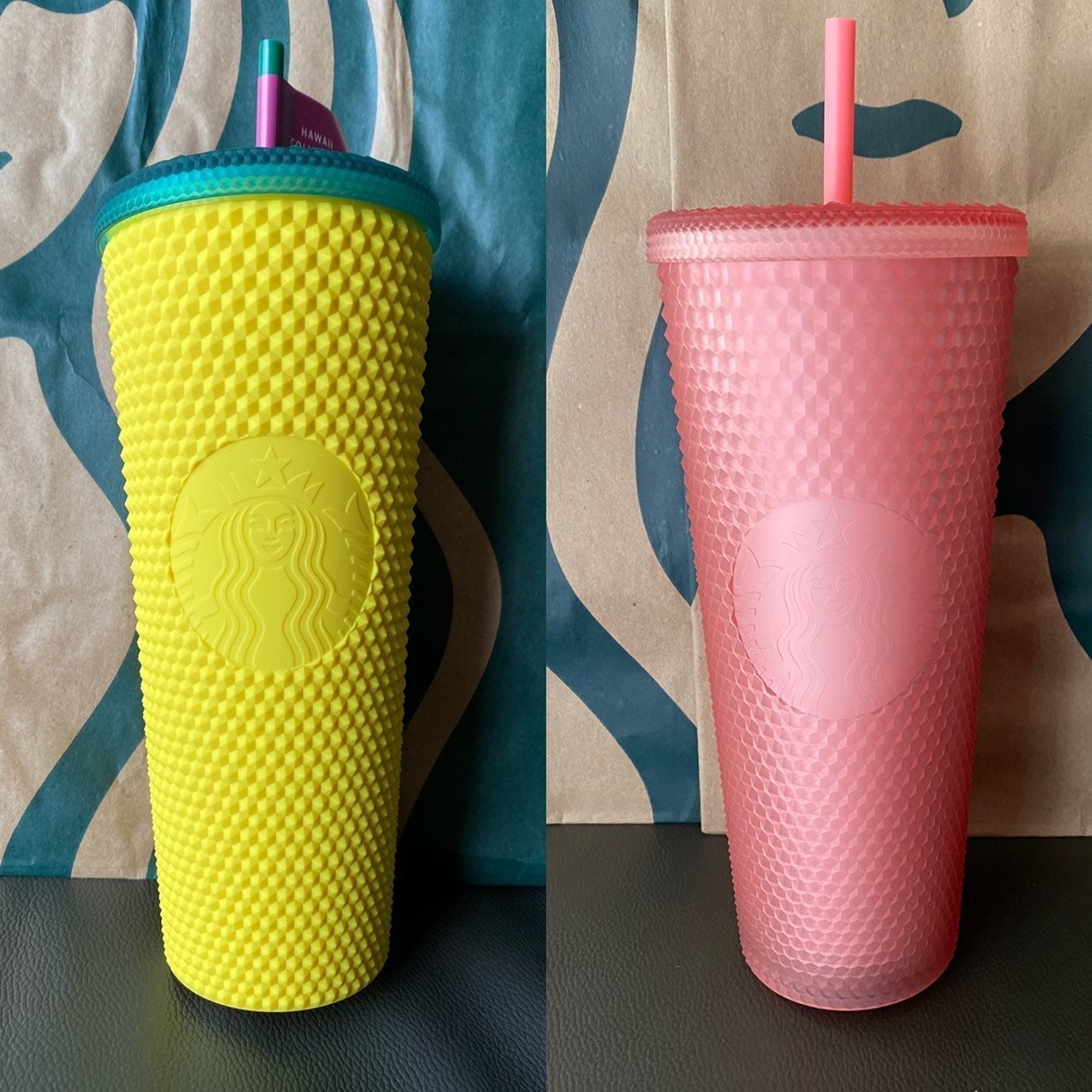 Starbucks Tumbler Pineapple & Pink Lemonade Studded - Bundle of 2