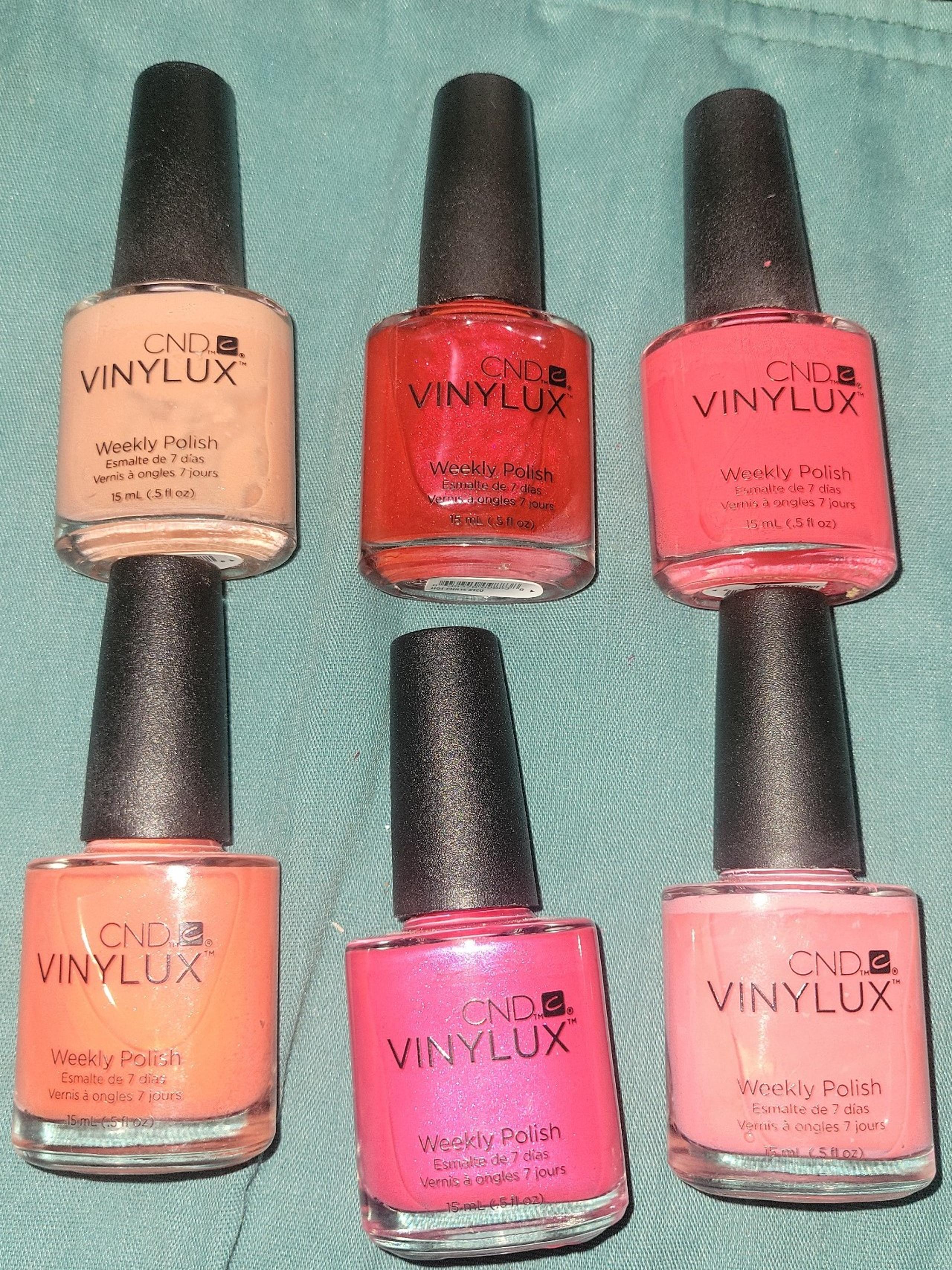 New CND Vinylux Nail Polish Lot - 6 @ .5 fl oz each