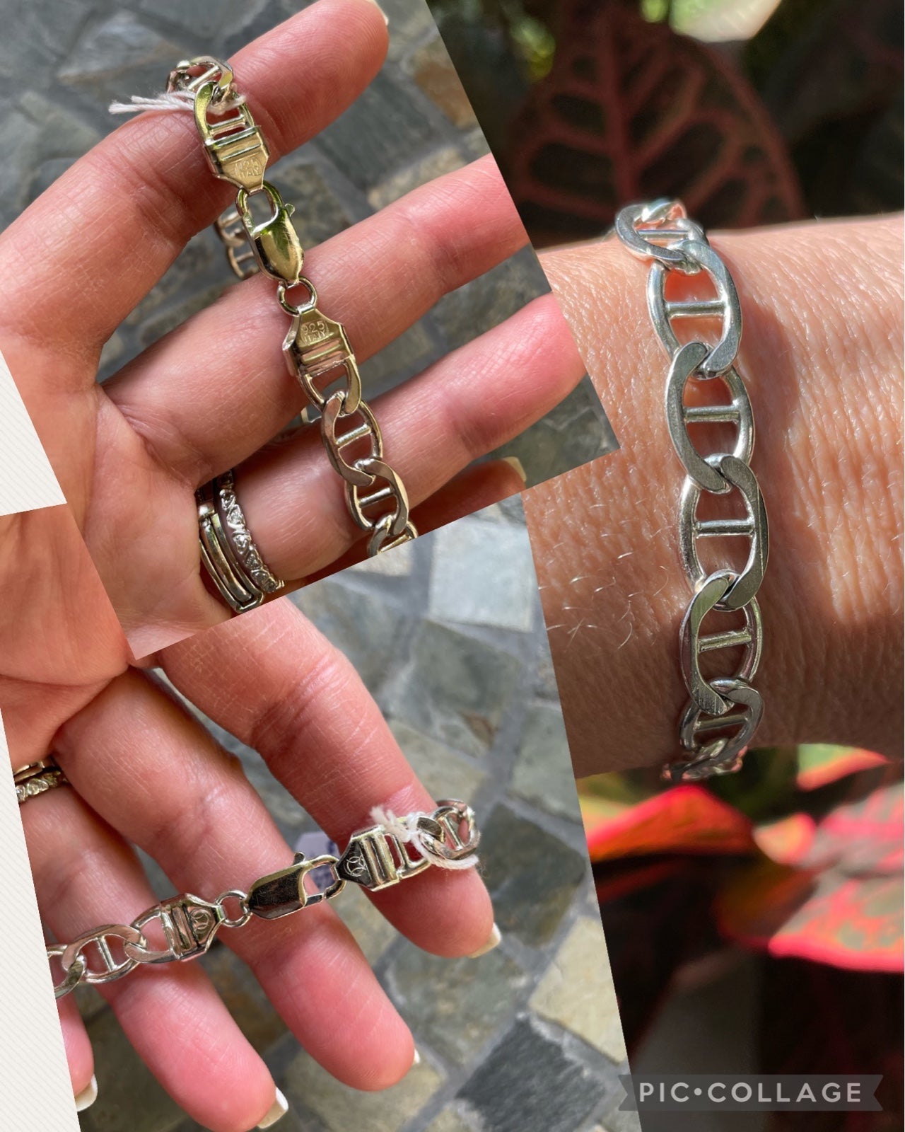 925 Savlano Sterling silver chain bracelet