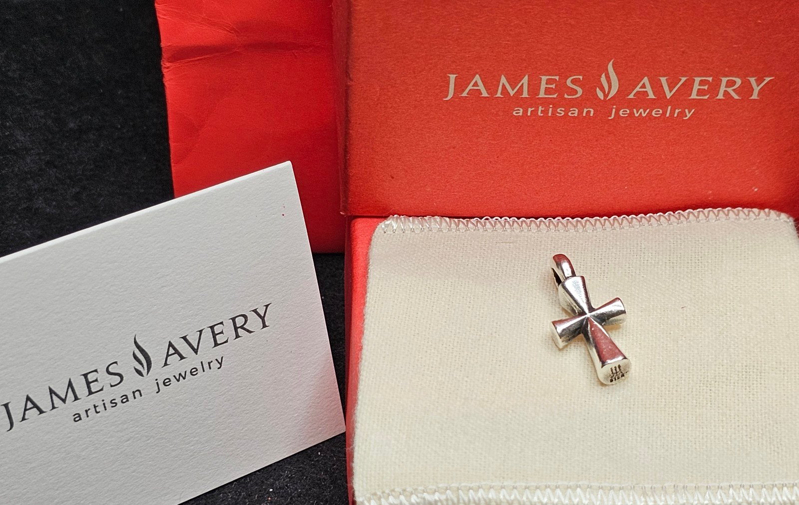 Rare HTF James Avery Sterling Large Saint Teresa Pendant