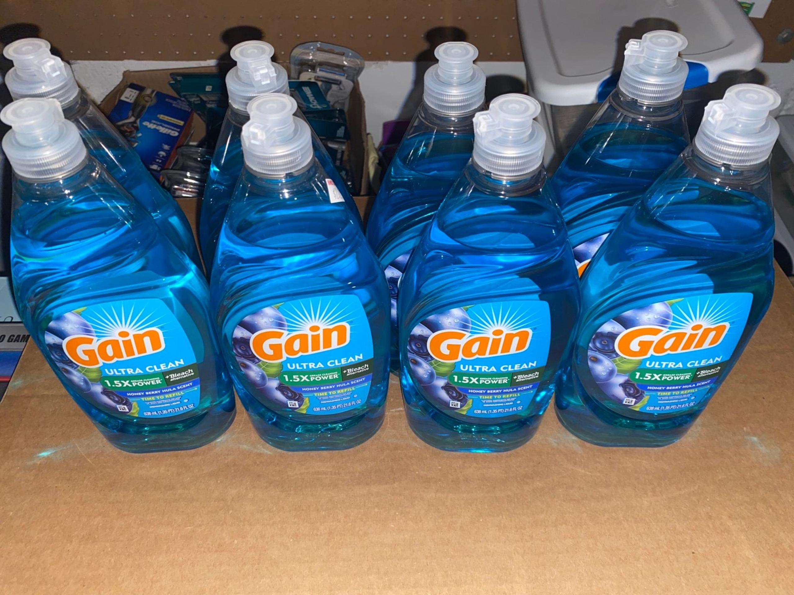 LOT OF 8 Gain Dish Soap 21.6 OZ