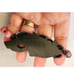 Vintage Stone Fish and Pink Stone Bead Necklace Black Onyx Chinese