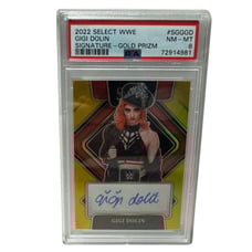 Gigi Dolin 2022 Panini Select WWE GOLD Prizm AUTO 05/10 - PSA 8 - Pop 1