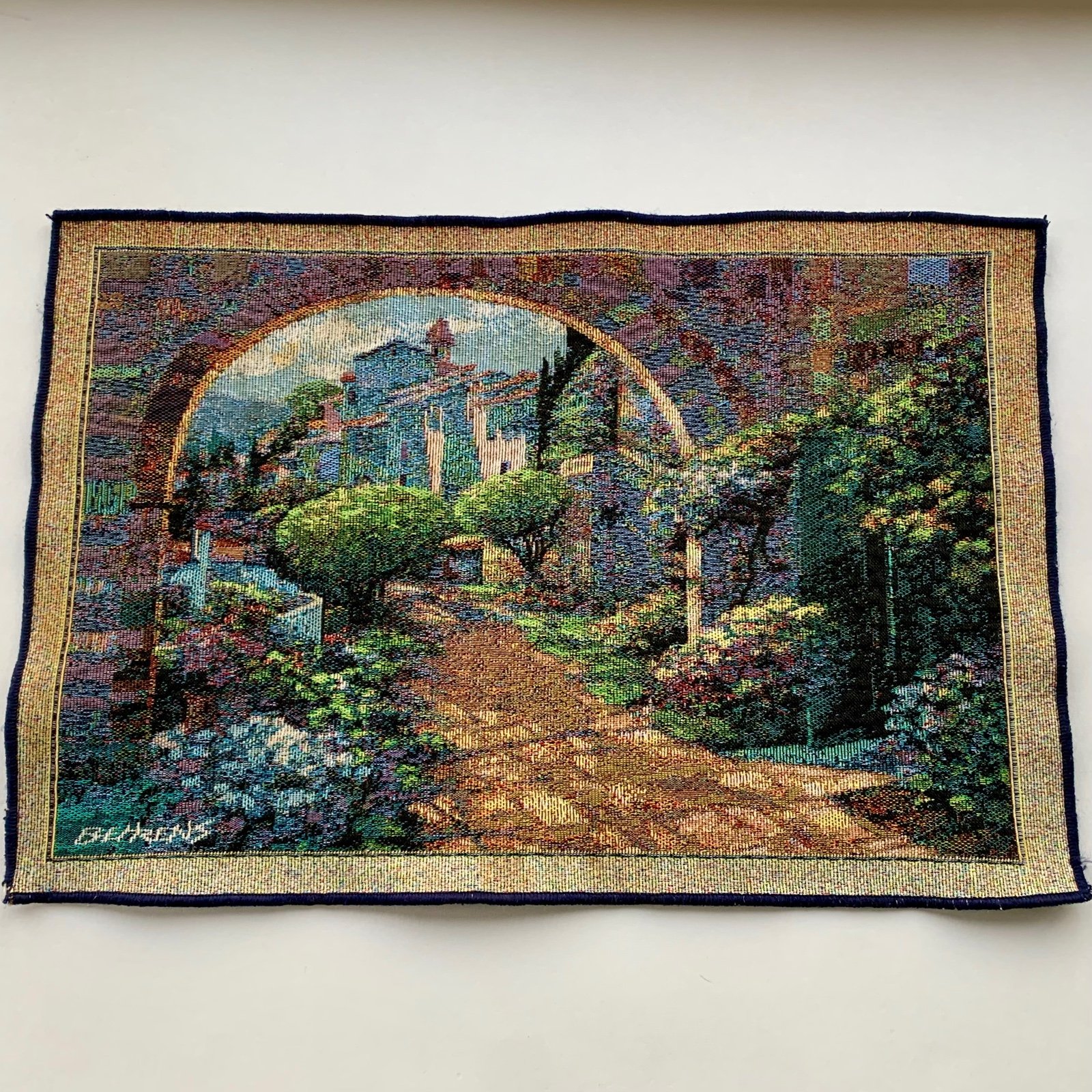Set of 4 Howard Behrens Villa Cipriani Archway Jacquard Woven Tapestry Placemats