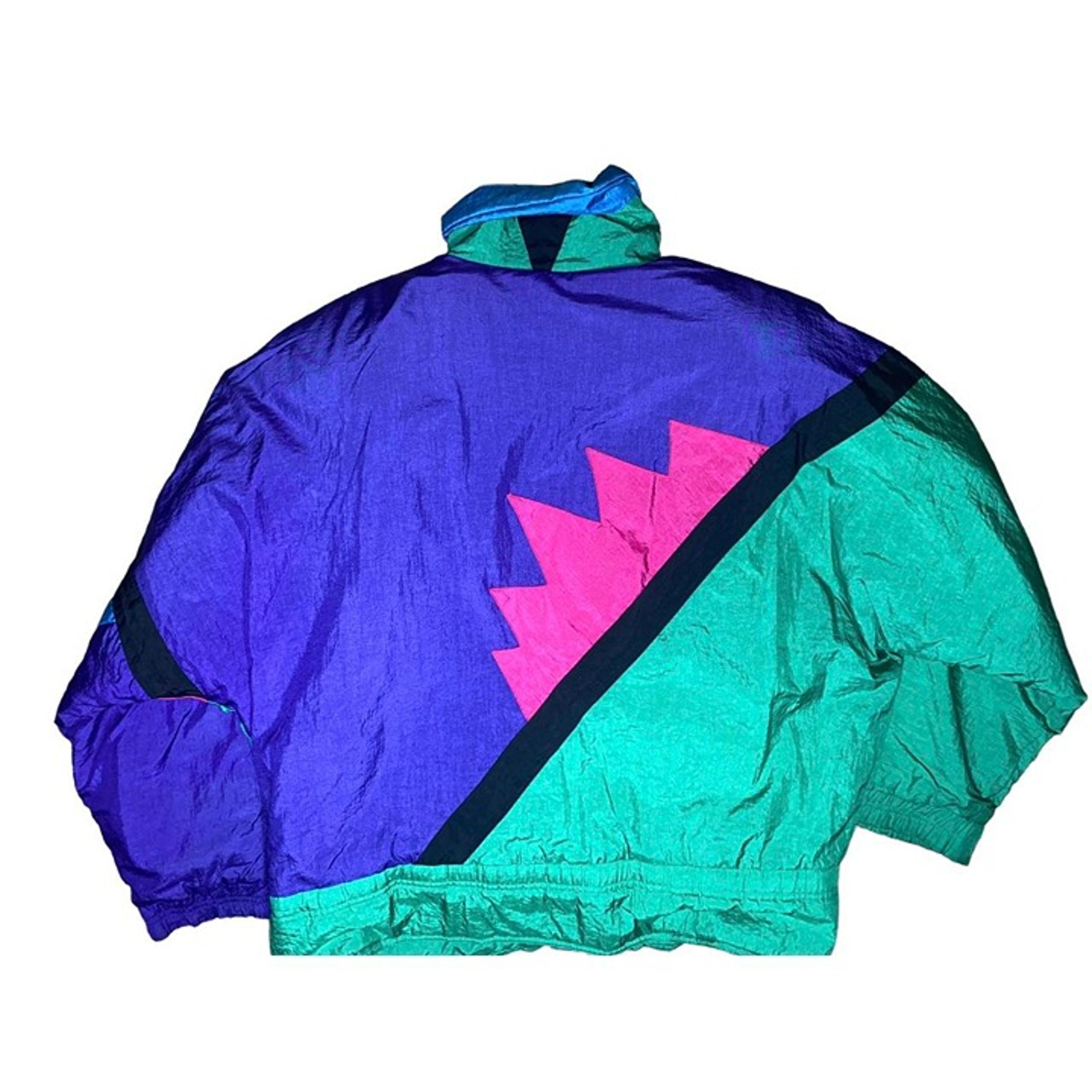 Andy Johns 1980s vintage retro colored windbreaker jacket.