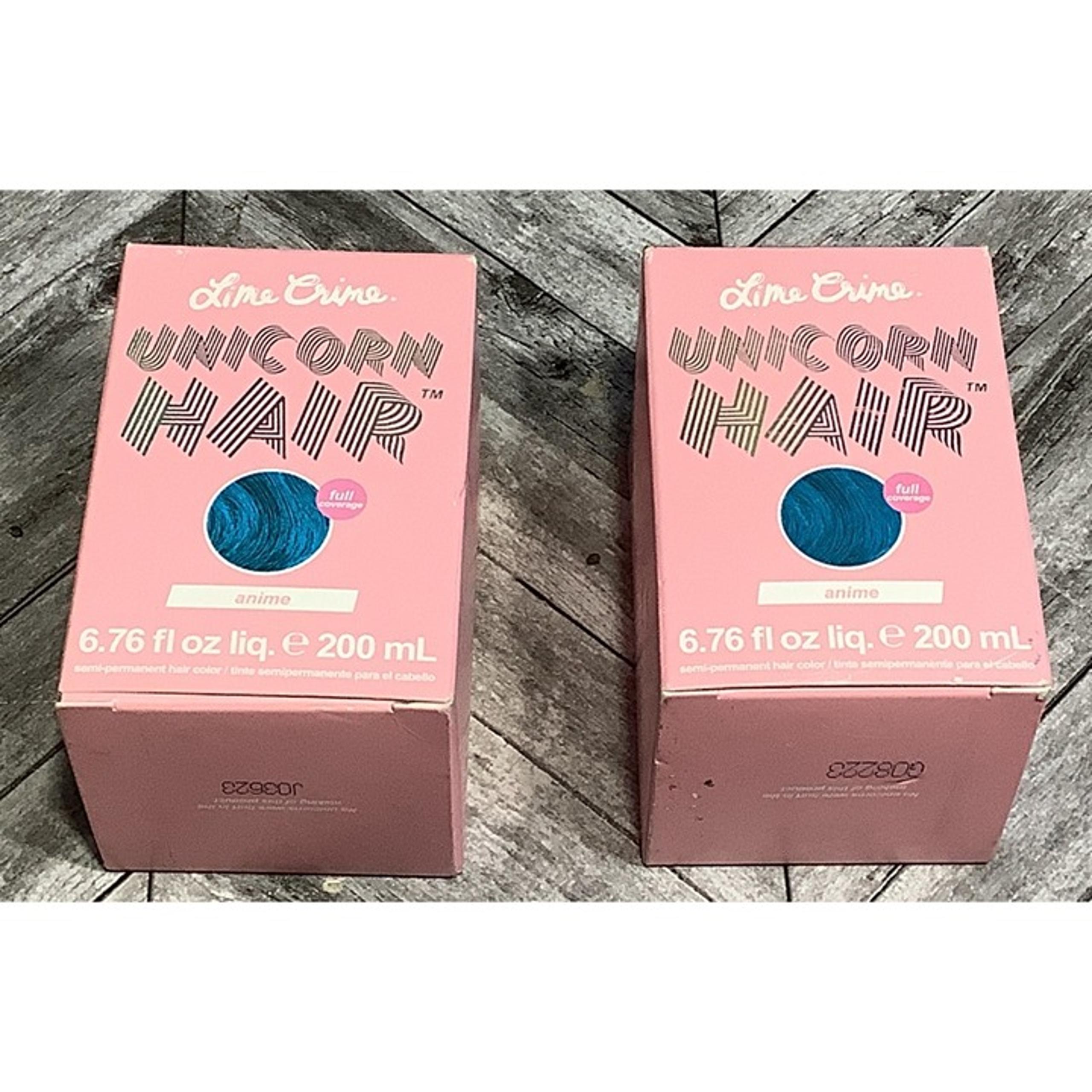 2 Lime Crime Unicorn Hair Anime Full Coverage Semi-Permanent Color 6.76 Fl Oz