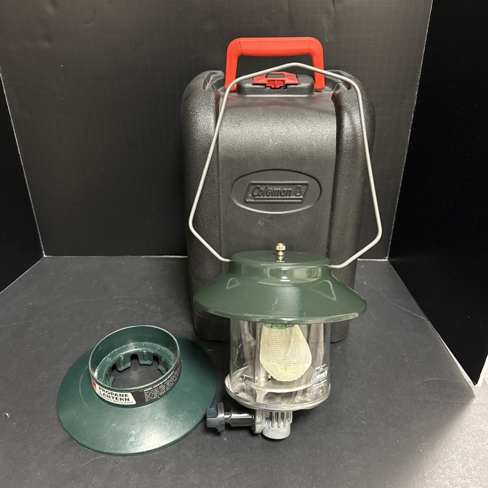 Coleman Propane Lantern One Mantle Lantern 5150 With Plastic Case Tested No Tank