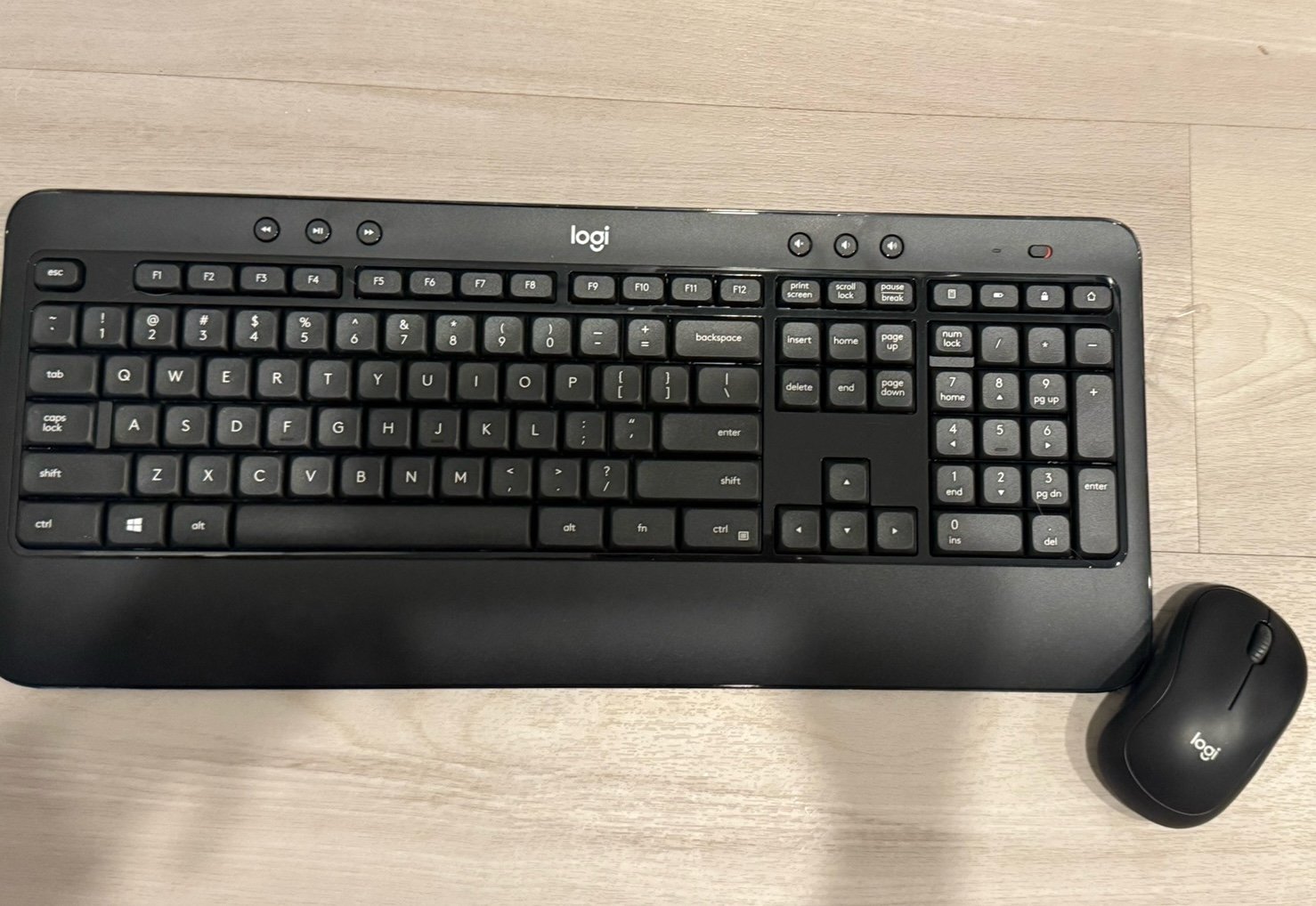 Logitech wireless keyboard and mouse
