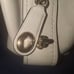 Coach Chalk Leather/Golden Tan Signature Cloth, Turn-Lock Lexy Satchel