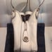 Coach Chalk Leather/Golden Tan Signature Cloth, Turn-Lock Lexy Satchel